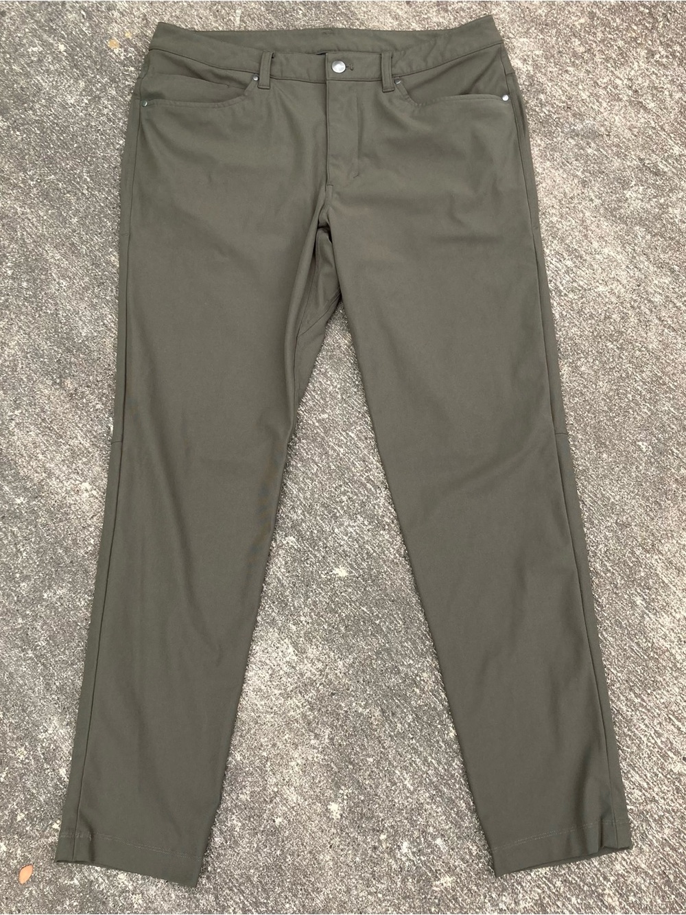 Lululemon Pants Mens 32x32 ABC Slim Fit 5 Pocket Warpstream Chino Green LM5552SD